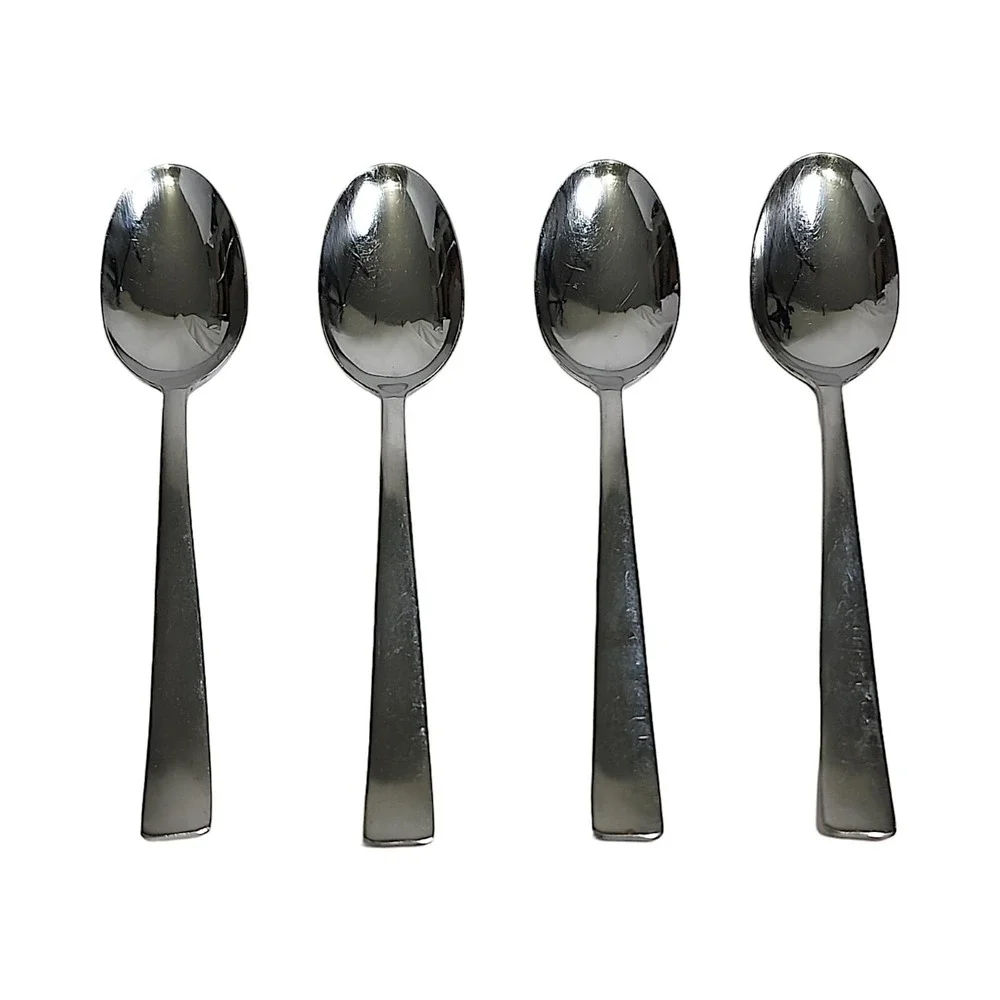 Vintage Pfaltzgraff Stainless Steel Soup Spoon Flatware 4 pieces 18/0